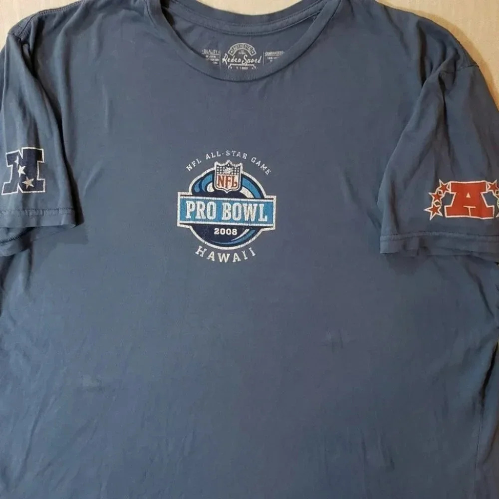 Retro Sport NFL Pro Bowl 2008 Hawaii T Shirt Blue‎ X Large